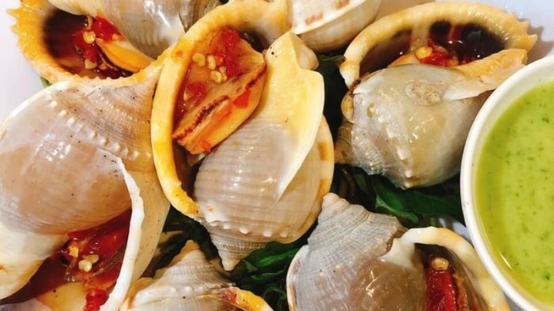 Ốc Tỏi Nướng Muối Ớt